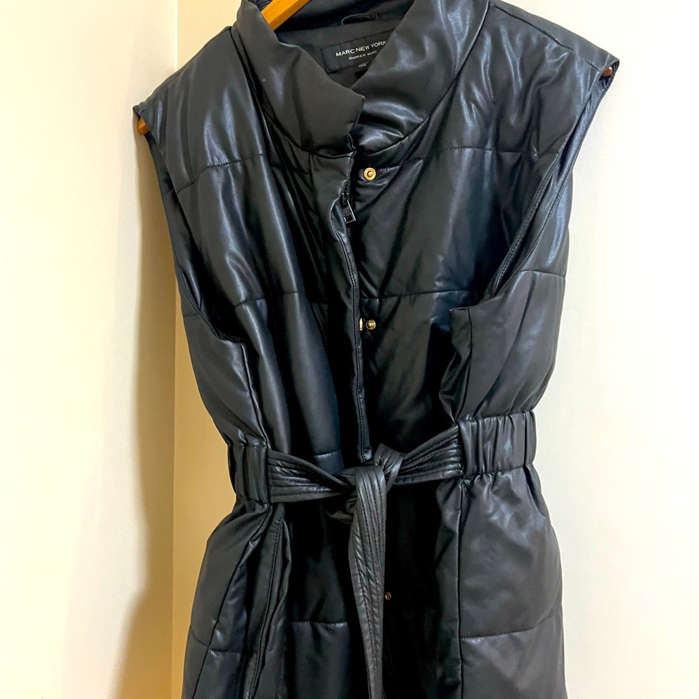 Marc New York leather vest!